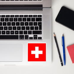 Switzerland Swiss Flag Sticker Travel Souvenir Tourist Beach Lover Food Destination Patriot Gifts