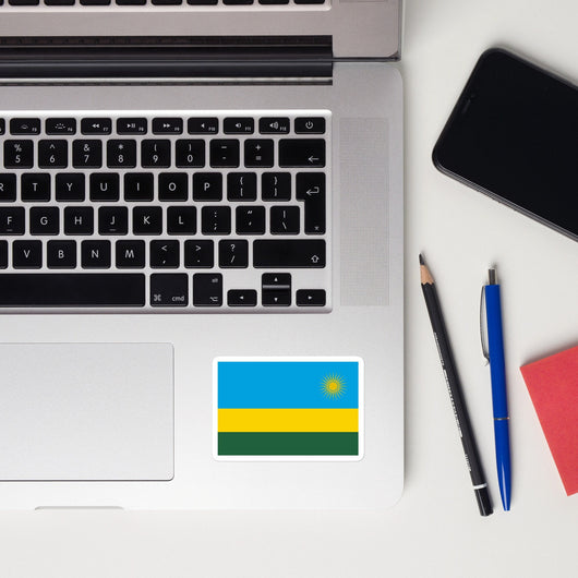 Rwanda Rwandan Flag Sticker Decal Stickers Laptop decal  Travel Souvenir Tourist Beach Lover Food Destination Patriot Gifts