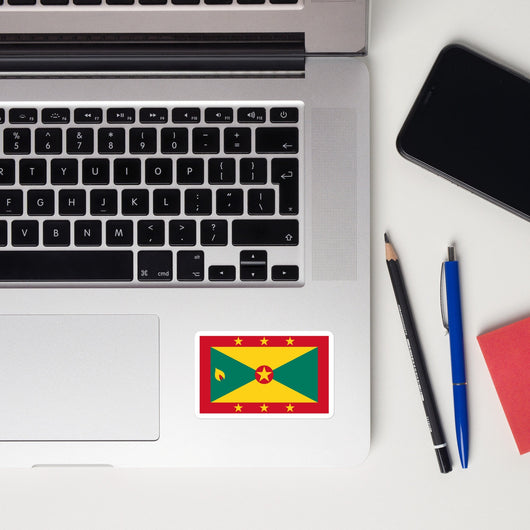 Grenada Grenadian Flag Sticker Decal Stickers Laptop decal  Travel Souvenir Tourist Beach Lover Food Destination Patriot Gifts
