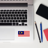 Malaysia Malaysian Flag Sticker Decal Stickers Laptop decal  Travel Souvenir Tourist Beach Lover Food Destination Patriot Gifts