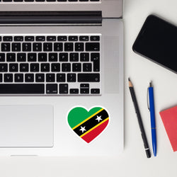 Saint Kitts Flag Sticker Laptop Decals Custom Stickers Decals & Skins