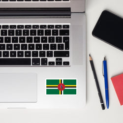 Dominica Dominican Flag Laptop Sticker Decal Stickers Travel Souvenir Gift Idea