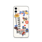 Panama Panamaische Flagge iPhone Hülle 15 14 13 12 11 Pro Max Plus Mini Geschenk Reise Souvenir Personalisiert Personalisierter Stadtname
