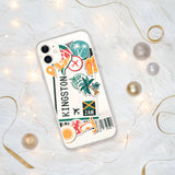 Kingston Jamaika Jamaikanische Flagge iPhone Hülle 15 14 13 12 11 Pro Max Plus Mini Geschenk Reise Souvenir Personalisierter Stadtname