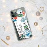 Sao paulo Brazil Brasil Brazilian Flag iPhone Case 15 14 13 12 11 Pro Max Plus Mini Gift Ideas Country Map Skyline Gift Travel  Souvenir