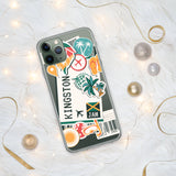 Kingston Jamaika Jamaikanische Flagge iPhone Hülle 15 14 13 12 11 Pro Max Plus Mini Geschenk Reise Souvenir Personalisierter Stadtname