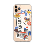 Panama Panamaische Flagge iPhone Hülle 15 14 13 12 11 Pro Max Plus Mini Geschenk Reise Souvenir Personalisiert Personalisierter Stadtname