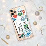 Sao paulo Brazil Brasil Brazilian Flag iPhone Case 15 14 13 12 11 Pro Max Plus Mini Gift Ideas Country Map Skyline Gift Travel  Souvenir