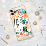 Kingston Jamaika Jamaikanische Flagge iPhone Hülle 15 14 13 12 11 Pro Max Plus Mini Geschenk Reise Souvenir Personalisierter Stadtname