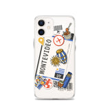 Montevideo Uruguay Uruguayan Flag iPhone Case 15 14 13 12 11 Pro Max Plus Mini Gift Travel Souvenir Personalized Custom City Name