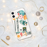 Kingston Jamaika Jamaikanische Flagge iPhone Hülle 15 14 13 12 11 Pro Max Plus Mini Geschenk Reise Souvenir Personalisierter Stadtname