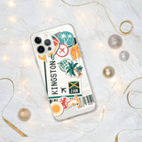 Kingston Jamaika Jamaikanische Flagge iPhone Hülle 15 14 13 12 11 Pro Max Plus Mini Geschenk Reise Souvenir Personalisierter Stadtname