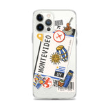 Montevideo Uruguay Uruguayan Flag iPhone Case 15 14 13 12 11 Pro Max Plus Mini Gift Travel Souvenir Personalized Custom City Name