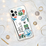 Sao paulo Brazil Brasil Brazilian Flag iPhone Case 15 14 13 12 11 Pro Max Plus Mini Gift Ideas Country Map Skyline Gift Travel  Souvenir