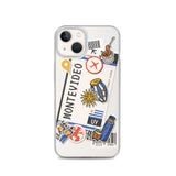 Montevideo Uruguay Uruguayan Flag iPhone Case 15 14 13 12 11 Pro Max Plus Mini Gift Travel Souvenir Personalized Custom City Name