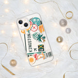 Kingston Jamaika Jamaikanische Flagge iPhone Hülle 15 14 13 12 11 Pro Max Plus Mini Geschenk Reise Souvenir Personalisierter Stadtname