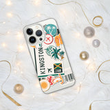 Kingston Jamaika Jamaikanische Flagge iPhone Hülle 15 14 13 12 11 Pro Max Plus Mini Geschenk Reise Souvenir Personalisierter Stadtname