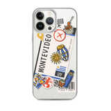 Montevideo Uruguay Uruguayan Flag iPhone Case 15 14 13 12 11 Pro Max Plus Mini Gift Travel Souvenir Personalized Custom City Name