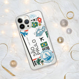 Sao paulo Brazil Brasil Brazilian Flag iPhone Case 15 14 13 12 11 Pro Max Plus Mini Gift Ideas Country Map Skyline Gift Travel  Souvenir