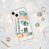 Kingston Jamaika Jamaikanische Flagge iPhone Hülle 15 14 13 12 11 Pro Max Plus Mini Geschenk Reise Souvenir Personalisierter Stadtname