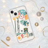 Kingston Jamaika Jamaikanische Flagge iPhone Hülle 15 14 13 12 11 Pro Max Plus Mini Geschenk Reise Souvenir Personalisierter Stadtname