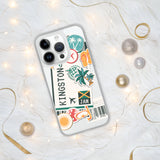 Kingston Jamaika Jamaikanische Flagge iPhone Hülle 15 14 13 12 11 Pro Max Plus Mini Geschenk Reise Souvenir Personalisierter Stadtname