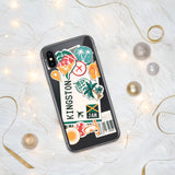 Kingston Jamaika Jamaikanische Flagge iPhone Hülle 15 14 13 12 11 Pro Max Plus Mini Geschenk Reise Souvenir Personalisierter Stadtname