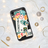 Kingston Jamaika Jamaikanische Flagge iPhone Hülle 15 14 13 12 11 Pro Max Plus Mini Geschenk Reise Souvenir Personalisierter Stadtname