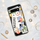 Nassau Bahamas Bahamian Flag Samsung Galaxy Case S23 S22 S21 S20 S10 Ultra Plus and Fe Personalized Custom City Name Samsung Galaxy Case