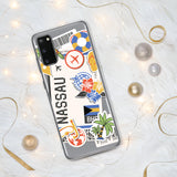 Nassau Bahamas Bahamian Flag Samsung Galaxy Case S23 S22 S21 S20 S10 Ultra Plus and Fe Personalized Custom City Name Samsung Galaxy Case