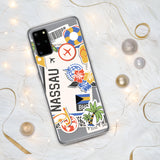 Nassau Bahamas Bahamian Flag Samsung Galaxy Case S23 S22 S21 S20 S10 Ultra Plus and Fe Personalized Custom City Name Samsung Galaxy Case