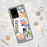 Nassau Bahamas Bahamian Flag Samsung Galaxy Case S23 S22 S21 S20 S10 Ultra Plus and Fe Personalized Custom City Name Samsung Galaxy Case