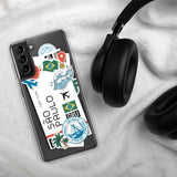 Sao paulo Brasil Brazil Brazilian Flag Samsung Galaxy Case S23 S22 S21 S20 S10 Ultra Plus and Fe Personalized Custom City Name