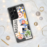 Nassau Bahamas Bahamian Flag Samsung Galaxy Case S23 S22 S21 S20 S10 Ultra Plus and Fe Personalized Custom City Name Samsung Galaxy Case