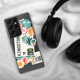Kingston Jamaica Jamaican Flag Samsung Galaxy Case S23 S22 S21 S20 S10 Ultra Plus and Fe Personalized Custom City Name Samsung Galaxy Case