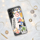 Nassau Bahamas Bahamian Flag Samsung Galaxy Case S23 S22 S21 S20 S10 Ultra Plus and Fe Personalized Custom City Name Samsung Galaxy Case