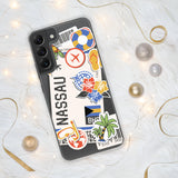 Nassau Bahamas Bahamian Flag Samsung Galaxy Case S23 S22 S21 S20 S10 Ultra Plus and Fe Personalized Custom City Name Samsung Galaxy Case