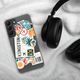 Kingston Jamaica Jamaican Flag Samsung Galaxy Case S23 S22 S21 S20 S10 Ultra Plus and Fe Personalized Custom City Name Samsung Galaxy Case