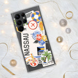 Nassau Bahamas Bahamian Flag Samsung Galaxy Case S23 S22 S21 S20 S10 Ultra Plus and Fe Personalized Custom City Name Samsung Galaxy Case
