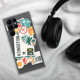 Kingston Jamaica Jamaican Flag Samsung Galaxy Case S23 S22 S21 S20 S10 Ultra Plus and Fe Personalized Custom City Name Samsung Galaxy Case