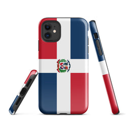 Dominican Republic República Dominicana Flag iPhone 15 14 13 12 11 Pro Max Plus Mini Phone Case iPhone Tough Rugged Protective iPhone case
