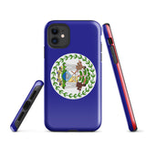 Belice Funda para iPhone con la bandera de Belice 15, 14, 13, 12, 11 Pro Max Plus Mini Ideas de regalo Mapa del país Horizonte Regalo para ella Ideas para él Recuerdo de viaje