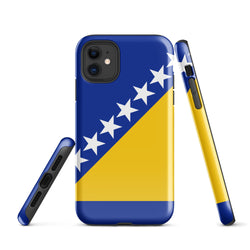 Funda para iPhone 15, 14, 13, 12 y 11 Pro Max Plus Mini con la bandera de Bosnia y Herzegovina Ideas para regalos Regalos de país para ella Ideas para él Recuerdos de viaje
