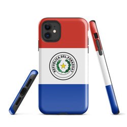 Funda para iPhone 15, 14, 13, 12 y 11 Pro Max Plus Mini con bandera de Paraguay Ideas para regalos Mapa del país Horizonte Regalo para ella Ideas para él Recuerdo de viaje