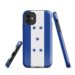 Funda para iPhone 15, 14, 13, 12 y 11 Pro Max Plus Mini con la bandera de Honduras Ideas para regalos Mapa del país Horizonte Regalo para ella Ideas para él Recuerdo de viaje