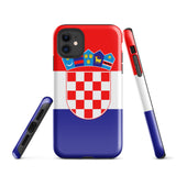 Funda para iPhone 15, 14, 13, 12 y 11 Pro Max Plus Mini con bandera croata Ideas para regalos Mapa del país Horizonte Regalo para ella Ideas para él Recuerdo de viaje