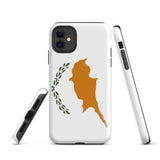 Funda para iPhone con la bandera de Chipre 15, 14, 13, 12 y 11 Pro Max Plus Mini Ideas para regalos Mapa del país Horizonte Regalo para ella Ideas para él Recuerdo de viaje