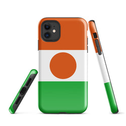Funda para iPhone 15, 14, 13, 12 y 11 Pro Max Plus Mini con la bandera de Níger Ideas para regalos Mapa del país Horizonte Regalo para ella Ideas para él Recuerdo de viaje