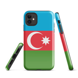 Aserbaidschan Aserbaidschanische Flagge iPhone Hülle 15 14 13 12 11 Pro Max Plus Mini Geschenk Reise Souvenir