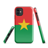 Funda para iPhone 15, 14, 13, 12, 11 Pro Max Plus Mini con bandera de Burkina Faso, regalo de recuerdo de viaje